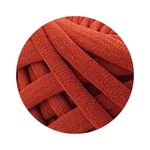 Casa si Gradina - Decoratiuni - DIY - Articole mercerie - Fir panglica pentru crosetat tricotat si macrame, KaDi Extra Small, 3-5 mm, 110 m, 100% bumbac, culoare Caramiziu - Infinity.ro
