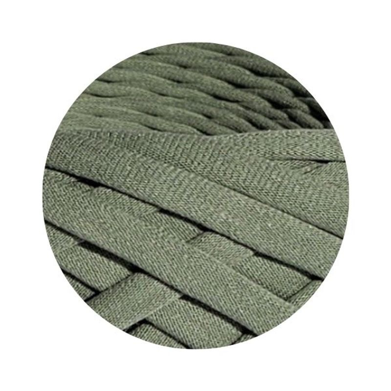 Casa si Gradina - Decoratiuni - DIY - Articole mercerie - Fir panglica pentru crosetat tricotat si macrame, KaDi Small, 5-7 mm, 110 m, 100% bumbac, culoare Oliv - Infinity.ro