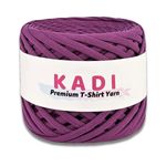 Casa si Gradina - Decoratiuni - DIY - Articole mercerie - Fir panglica pentru crosetat tricotat si macrame, KaDi Medium, 7-9 mm, 110 m, 100% bumbac, culoare Purpuriu - Infinity.ro