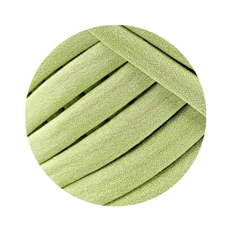 Casa si Gradina - Decoratiuni - DIY - Articole mercerie - Fir panglica pentru crosetat tricotat si macrame, KaDi Medium, 7-9 mm, 110 m, 100% bumbac, culoare Salata - Infinity.ro