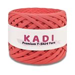 Casa si Gradina - Decoratiuni - DIY - Articole mercerie - Fir panglica pentru crosetat tricotat si macrame, KaDi Large, 9-11 mm, 110 m, 100% bumbac, culoare Coral - Infinity.ro