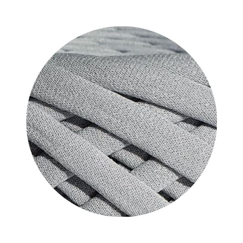 Casa si Gradina - Decoratiuni - DIY - Articole mercerie - Fir panglica pentru crosetat tricotat si macrame, KaDi Medium, 7-9 mm, 110 m, 100% bumbac, culoare Gri Deschis - Infinity.ro