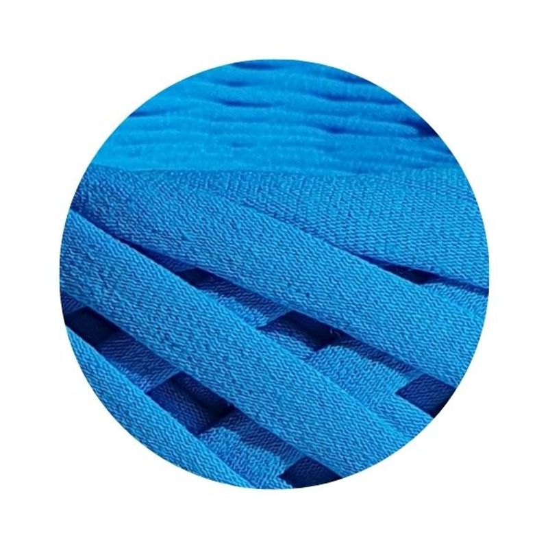 Casa si Gradina - Decoratiuni - DIY - Articole mercerie - Fir panglica pentru crosetat tricotat si macrame, KaDi Medium, 7-9 mm, 110 m, 100% bumbac, culoare Turcoaz - Infinity.ro