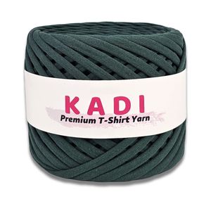 Fir panglica pentru crosetat tricotat si macrame, KaDi Extra Small, 3-5 mm, 110 m, 100% bumbac, culoare Verde Ultramarin