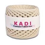 Casa si Gradina - Decoratiuni - DIY - Articole mercerie - Fir panglica pentru crosetat tricotat si macrame, KaDi Small, 5-7 mm, 110 m, 100% bumbac, culoare Sahara - Infinity.ro