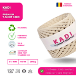 Casa si Gradina - Decoratiuni - DIY - Articole mercerie - Fir panglica pentru crosetat tricotat si macrame, KaDi Small, 5-7 mm, 110 m, 100% bumbac, culoare Sahara - Infinity.ro