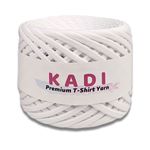 Casa si Gradina - Decoratiuni - DIY - Articole mercerie - Fir panglica pentru crosetat tricotat si macrame, KaDi Extra Small, 3-5 mm, 110 m, 100% bumbac, culoare Alb - Infinity.ro