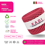 Casa si Gradina - Decoratiuni - DIY - Articole mercerie - Fir panglica pentru crosetat tricotat si macrame, KaDi Extra Small, 3-5 mm, 110 m, 100% bumbac, culoare Viva Magenta - Infinity.ro