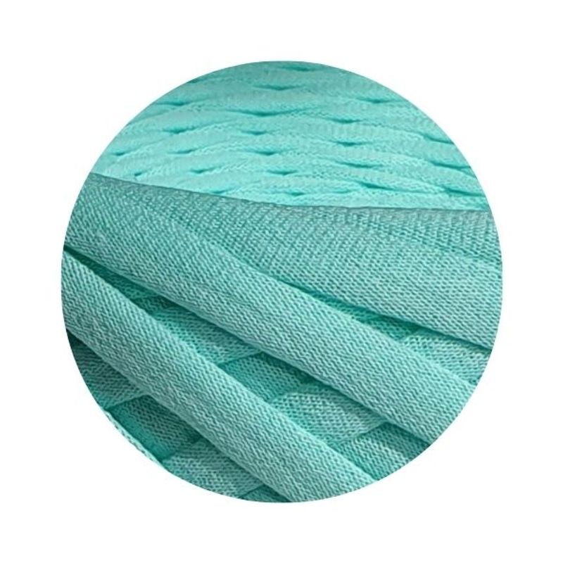 Casa si Gradina - Decoratiuni - DIY - Articole mercerie - Fir panglica pentru crosetat tricotat si macrame, KaDi Medium, 7-9 mm, 110 m, 100% bumbac, culoare Menta - Infinity.ro