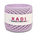 Casa si Gradina - Decoratiuni - DIY - Articole mercerie - Fir panglica pentru crosetat tricotat si macrame, KaDi Large, 9-11 mm, 110 m, 100% bumbac, culoare Lavanda - Infinity.ro