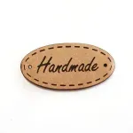 Casa si Gradina - Decoratiuni - DIY - Articole mercerie - Eticheta piele naturala "Handmade" -NATUR - Infinity.ro