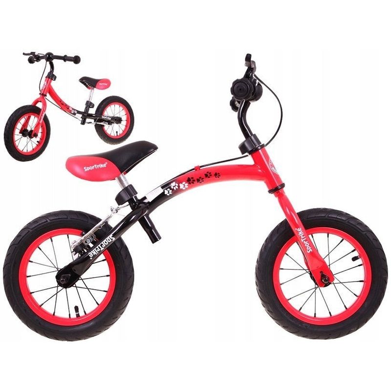 Sport si Outdoor - Ciclism - Biciclete pentru copii - Bicicleta pentru copii 3 ani+, fara pedale cu cadru reversibil Boomerang WB-06, rosu - Infinity.ro