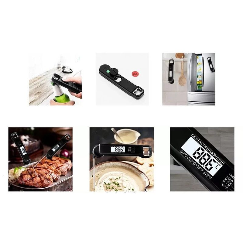 Casa si Gradina - Bucatarie si vesela - Ustensile bucatarie - Termometre bucatarie - Termometru Alimentar, Digital, cu Deschizator de Sticle si Magnet Incorporat - Infinity.ro