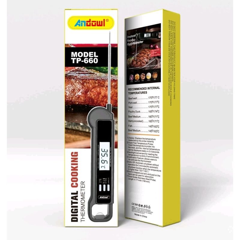 Casa si Gradina - Bucatarie si vesela - Ustensile bucatarie - Termometre bucatarie - Termometru Alimentar, Digital, cu Deschizator de Sticle si Magnet Incorporat - Infinity.ro