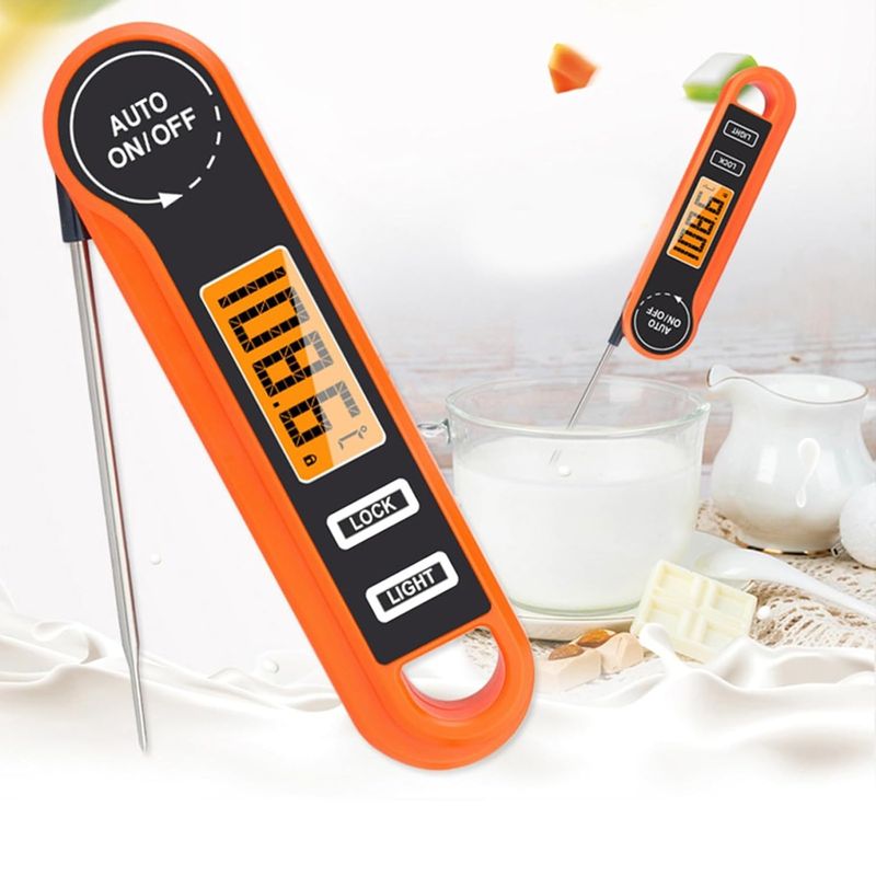 Casa si Gradina - Bucatarie si vesela - Ustensile bucatarie - Termometre bucatarie - Termometru alimentar digital cu citire imediata, masoara intre -50°C si +300°C, portocaliu - Infinity.ro