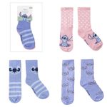 Fashion, accesorii si bijuterii - Copii - Lenjerie si pijamale copii - Sosete si dresuri copii - Set 3 perechi de sosete, marimea 35-38 EU, Cerda, Stitch - Infinity.ro