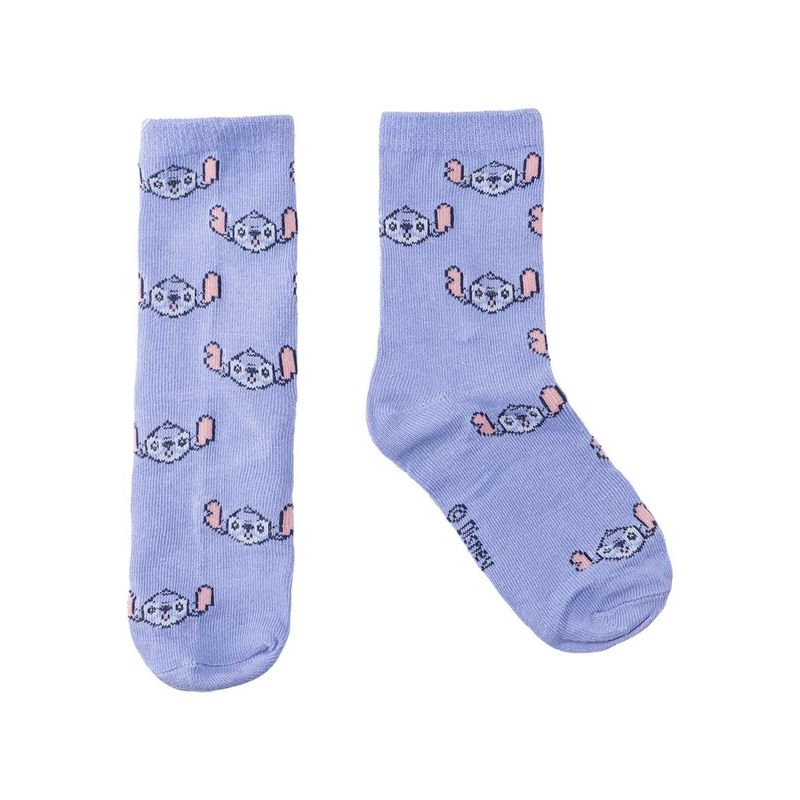 Fashion, accesorii si bijuterii - Copii - Lenjerie si pijamale copii - Sosete si dresuri copii - Set 3 perechi de sosete, marimea 35-38 EU, Cerda, Stitch - Infinity.ro