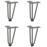 Casa si Gradina - Mobilier - Feronerie si accesorii mobila - Picioare de masa in ac de par 4 buc Otel natural Otel solid, model 3 rods, mărime 20 cm - Infinity.ro