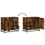 Casa si Gradina - Mobilier - Seturi de mobilier - Seturi baie - Dulap pentru chiuveta de baie stejar afumat 65x33x60 cm lemn - Infinity.ro