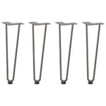 Casa si Gradina - Mobilier - Feronerie si accesorii mobila - Picioare de masa in ac de par 4 buc Otel natural Otel solid, model 2 rods, mărime 42 cm - Infinity.ro