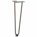 Casa si Gradina - Mobilier - Feronerie si accesorii mobila - Picioare de masa in ac de par 4 buc Otel natural Otel solid, model 2 rods, mărime 42 cm - Infinity.ro
