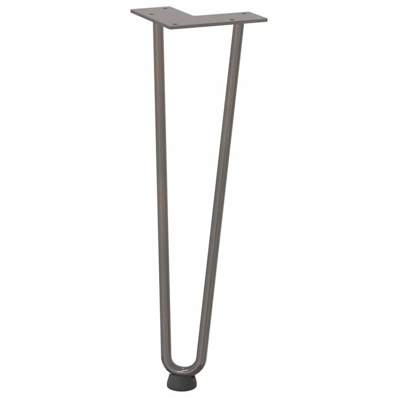 Casa si Gradina - Mobilier - Feronerie si accesorii mobila - Picioare de masa in ac de par 4 buc Otel natural Otel solid, model 2 rods, mărime 42 cm - Infinity.ro