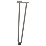 Casa si Gradina - Mobilier - Feronerie si accesorii mobila - Picioare de masa in ac de par 4 buc Otel natural Otel solid, model 2 rods, mărime 42 cm - Infinity.ro