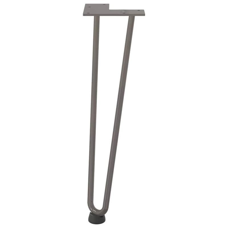 Casa si Gradina - Mobilier - Feronerie si accesorii mobila - Picioare de masa in ac de par 4 buc Otel natural Otel solid, model 2 rods, mărime 42 cm - Infinity.ro