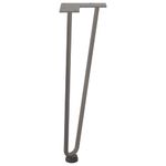 Casa si Gradina - Mobilier - Feronerie si accesorii mobila - Picioare de masa in ac de par 4 buc Otel natural Otel solid, model 2 rods, mărime 42 cm - Infinity.ro