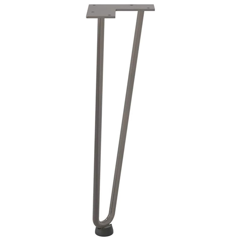 Casa si Gradina - Mobilier - Feronerie si accesorii mobila - Picioare de masa in ac de par 4 buc Otel natural Otel solid, model 2 rods, mărime 42 cm - Infinity.ro
