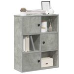 Casa si Gradina - Mobilier - Biblioteci si rafturi - Biblioteci - Biblioteca, gri beton, 60x24x76,5 cm, lemn prelucrat - Infinity.ro