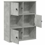 Casa si Gradina - Mobilier - Biblioteci si rafturi - Biblioteci - Biblioteca, gri beton, 60x24x76,5 cm, lemn prelucrat - Infinity.ro
