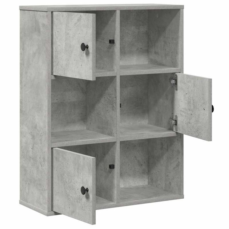 Casa si Gradina - Mobilier - Biblioteci si rafturi - Biblioteci - Biblioteca, gri beton, 60x24x76,5 cm, lemn prelucrat - Infinity.ro