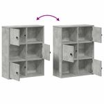 Casa si Gradina - Mobilier - Biblioteci si rafturi - Biblioteci - Biblioteca, gri beton, 60x24x76,5 cm, lemn prelucrat - Infinity.ro