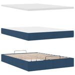 Casa si Gradina - Mobilier - Paturi si accesorii - Paturi - Cadru de pat otoman cu saltea tesatura albastra 140x190cm - Infinity.ro