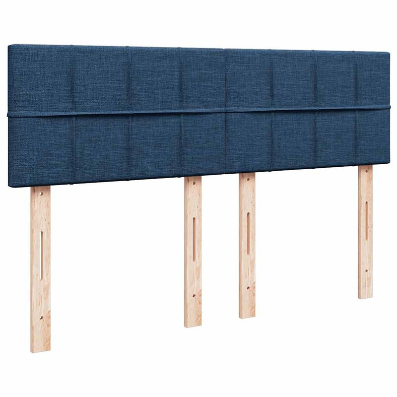 Casa si Gradina - Mobilier - Paturi si accesorii - Paturi - Cadru de pat otoman cu saltea tesatura albastra 140x190cm - Infinity.ro