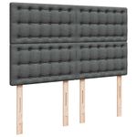 Casa si Gradina - Mobilier - Paturi si accesorii - Paturi - Cadru pat otoman cu saltea tesatura gri inchis 140x190cm - Infinity.ro