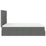 Casa si Gradina - Mobilier - Paturi si accesorii - Paturi - Cadru pat otoman cu saltea tesatura gri inchis 140x190cm - Infinity.ro