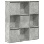 Casa si Gradina - Mobilier - Biblioteci si rafturi - Biblioteci - Biblioteca, gri beton, 89x24x101,5 cm, lemn prelucrat - Infinity.ro