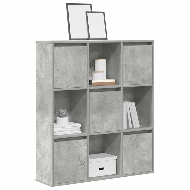 Casa si Gradina - Mobilier - Biblioteci si rafturi - Biblioteci - Biblioteca, gri beton, 89x24x101,5 cm, lemn prelucrat - Infinity.ro