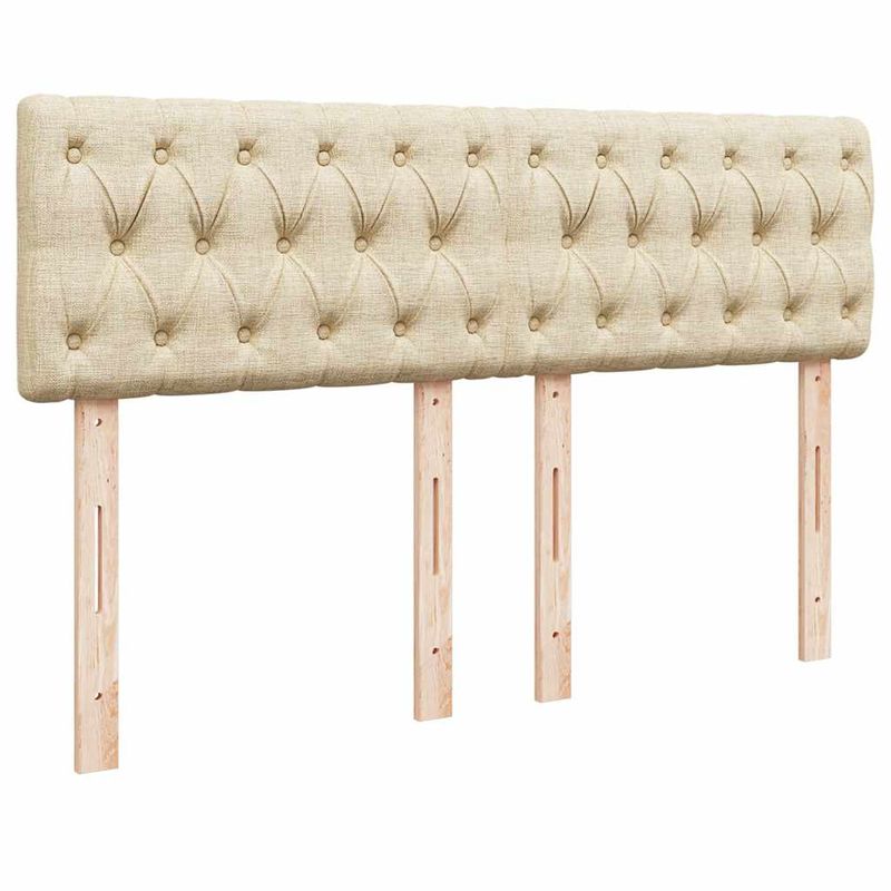 Casa si Gradina - Mobilier - Paturi si accesorii - Paturi - Cadru de pat otoman cu saltea crem 140x190cm stofa - Infinity.ro