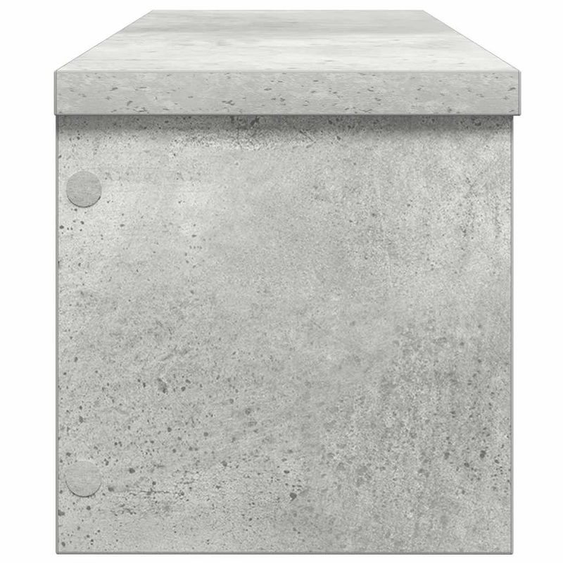 Casa si Gradina - Bucatarie si vesela - Organizare si depozitare bucatarie - Suporturi tacamuri si vase - Rafturi de bucatarie stivuibile 2 buc Beton Gri 50x15x16 cm - Infinity.ro