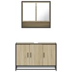 Casa si Gradina - Mobilier - Seturi de mobilier - Seturi baie - Set mobilier de baie, 2 piese, stejar sonoma, lemn prelucrat - Infinity.ro