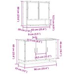 Casa si Gradina - Mobilier - Seturi de mobilier - Seturi baie - Set mobilier de baie, 2 piese, stejar sonoma, lemn prelucrat - Infinity.ro