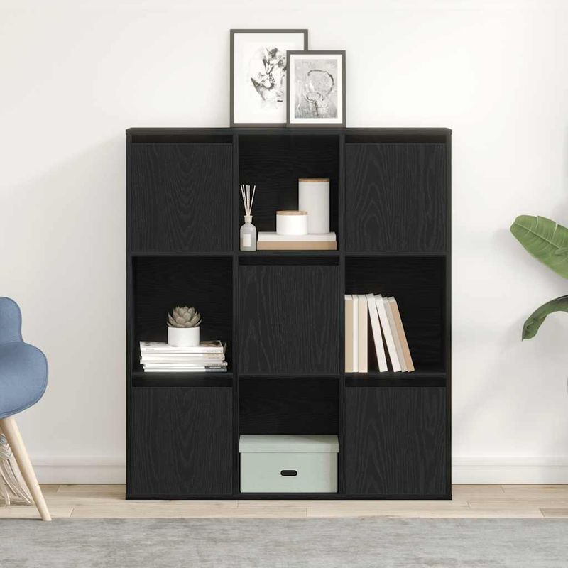 Casa si Gradina - Mobilier - Biblioteci si rafturi - Biblioteci - Biblioteca Stejar negru 89x24x101,5 cm Lemn prelucrat - Infinity.ro