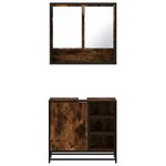 Casa si Gradina - Mobilier - Seturi de mobilier - Seturi baie - Set mobilier de baie, 2 piese, stejar fumuriu, lemn prelucrat - Infinity.ro