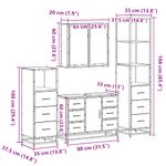 Casa si Gradina - Mobilier - Seturi de mobilier - Seturi baie - Set de mobilier de baie din 4 piese din lemn de stejar Sonoma - Infinity.ro