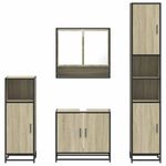 Casa si Gradina - Mobilier - Seturi de mobilier - Seturi baie - Set de mobilier de baie din 4 piese din lemn de stejar Sonoma - Infinity.ro