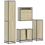Casa si Gradina - Mobilier - Seturi de mobilier - Seturi baie - Set de mobilier de baie din 4 piese din lemn de stejar Sonoma - Infinity.ro
