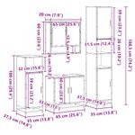 Casa si Gradina - Mobilier - Seturi de mobilier - Seturi baie - Set de mobilier de baie din 4 piese din lemn de stejar Sonoma - Infinity.ro